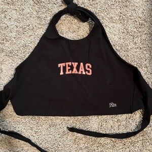 Black Univ of Texas Halter Top OSFM